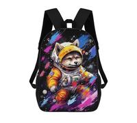 sinyumoney Space Dog Astronaut Art Print-2 Backpack School Daypacks Business Backpack Water Resistant Bookbag for Boys/Girls/Teenagers 17inch
