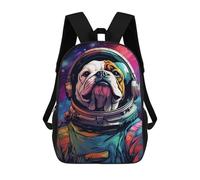 sinyumoney Space Dog Astronaut Art Print-4 3D Printed 17inch School Bag Children's School Backpack Travel Backpacks Casual Fashion Bag for Kids School Students