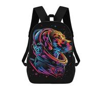 sinyumoney Space Dog Astronaut Art Print Backpack School Bag Computer Rucksack for School/Work/Travel for Camping Outdoor Adventures And Daily Travel 17inch