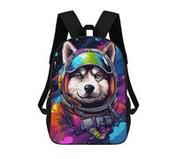 sinyumoney Space Dog Explorer-110 Children's Backpacks 17inch School Backpack 3D Printed Bag Bookbag for Kids Travel Rucksacks Boy Girl Book Bags Kids School Bag