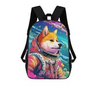 sinyumoney Space Dog Explorer-173 School Backpack 3D Printed Children's 17inch Backpacks Bag Bookbag for Kids Boy Girl Book Bags Kids School Bag Travel Rucksacks