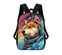 sinyumoney Space Dog Explorer-178 3D Printed 17inch Kids School Backpack School Bag Fashion Rucksacks for Boys Elementary And Middle School Students