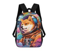 sinyumoney Space Dog Explorer-179 3D Printed 17inch School Bag Children's School Backpack Travel Backpacks Casual Fashion Bag for Kids School Students