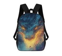 sinyumoney Space Dragon Encounter 17inch School Bag 3D Printed Children's School Backpack Casual Fashion Travel Backpacks for Kids School Students