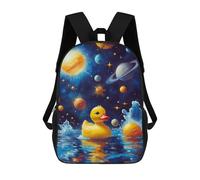 sinyumoney Space Duck Goose 3 Kids' Book Bag 3D Printing School Bag Boys And Girls Cool Knapsack Casual Back Bag for School Students 17inch