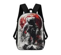 sinyumoney Space Exploration Art Print Backpack 3D Printed Children's School Backpack for Kids High Capacity Travel Rucksacks Book Bags Kids School Bag Back Pack 17inch