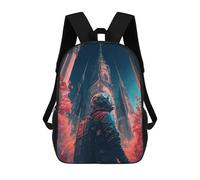 sinyumoney Space Explorer Amidst Gothic Wonders Backpack School Rucksack Casual Daypacks School Work Travel Bag for Camping Outdoor Adventures And Daily Travel 17inch