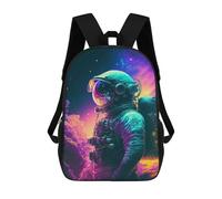 sinyumoney Space Explorer Astronaut Art Print Backpack School Daypacks Business Backpack Water Resistant Bookbag for Boys/Girls/Teenagers 17inch