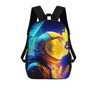 sinyumoney Space Explorer Cosmic Adventure 3D Printed Children's School Backpack for Kids High Capacity Travel Rucksacks Book Bags Kids School Bag Back Pack 17inch