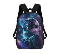 sinyumoney Space Explorer Helmet Art -2 17inch School Bag 3D Printed Children's School Backpack Casual Fashion Travel Backpacks for Kids School Students