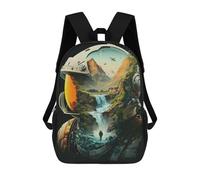 sinyumoney Space Explorer's Helmet Window Children Casual Backpacks School Bag for Teenagers Girls Boys Book Bags Back Pack 17inch