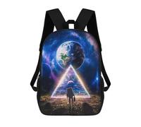sinyumoney Space Explorer's Journey -1 School Bags High Secondary School Bags Casual Backpack for Men/Women 17inch