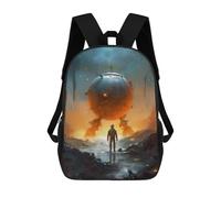 sinyumoney Space Explorer's Journey -11 Children's Backpacks School Backpack 3D Printed Backpack for Kids Travel Rucksacks Book Bags Kids School Bag 17inch