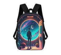 sinyumoney Space Explorer's View Fashion Student School Backpack Suitable for Boys Girls Kids Casual Outdoor Travel Essential Daypack 17inch