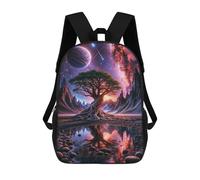 sinyumoney Space Fantasy Landscape School Backpack School Secondary High School College Backpack Travel for Men/Women 17inch