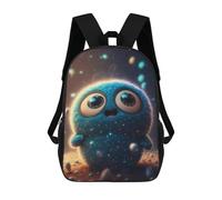 sinyumoney Space Furry Friend Backpacks Kids School Backpack School Bag 3D Printed School Bag for Boys Elementary And Middle School Students 17inch