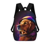 sinyumoney Space Golden Retriever 2 Backpack 3D Printed School Bag For Boys High Capacity Travel Backpacks Book Bags Boys School Bag Mochila 17inch