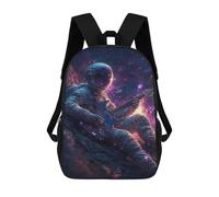 sinyumoney Space Guitar Hero Backpack School Bag Computer Rucksack for School/Work/Travel for Camping Outdoor Adventures And Daily Travel 17inch