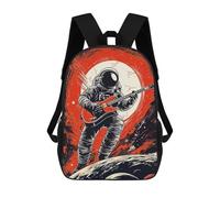 sinyumoney Space Guitarist Backpack School Bag Lightweight Airport College Students Back Pack for Men, Women & Teenage Boys 17inch