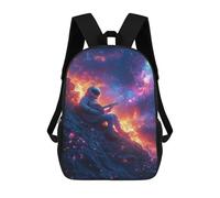 sinyumoney Space Guitarist Cosmic Melody -1 Backpack School Work Business College School for Men, Women & Teenage Boys 17inch