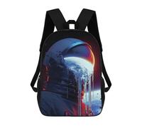 sinyumoney Space Helmet with Earth View -3 Rucksack Water Resistant Travel Backpack Computer Bag for Teenage Girls Boys Women Men 17inch