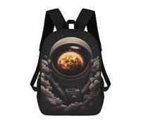 sinyumoney Space Helmet with Moon View Backpack School Computer Rucksack for School/Work/Travel- Perfect for Travel, Work And Daily Use 17inch