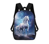 sinyumoney Space Horse Backpack School Bag Rucksack Casual Daypacks School Work Travel Bag for Girl, Teen Girls 17inch