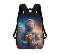 sinyumoney Space Ice Cream Adventure Backpack Cartoon Plush Bag, 3D Backpack for Kids School Bag Birthday Gift Idea for Boys And Girls 17inch