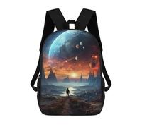 sinyumoney Space Journey School Backpack Large Lightweight Casual Backpack for Girls Boys Teenage 17inch