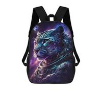 sinyumoney Space Leopard Astronaut Art Print School Backpack Lightweight Schoolbag Dayback Bookbag College for Camping Outdoor Adventures And Daily Travel 17inch