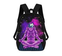 sinyumoney Space Meditation Artwork School Bag 3D Printed Children's School Backpack Casual Fashion Travel Backpacks for Kids School Students 17inch
