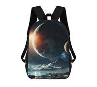 sinyumoney Space Mystic Planet Rucksack Large School Backpack for Boys - Perfect for Travel, Work And Daily Use 17inch