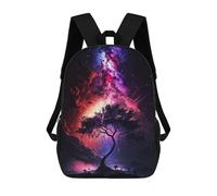 sinyumoney Space Of Tree 17 Inch Backpack School Bag Rucksack for Girls Boys Large Capacity Kids Back Pack Lightweight School Bags for Children Students