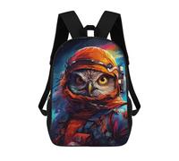 sinyumoney Space Owl Astronaut-1 School Backpack Business Laptop Rucksack Bag Unisex Casual Daypack for Men, Women & Teenage Boys 17inch