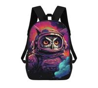 sinyumoney Space Owl Astronaut Backpack School Computer Rucksack for School/Work/Travel- Perfect for Travel, Work And Daily Use 17inch