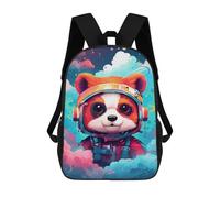 sinyumoney Space Panda Adventure -3 School Backpack for Girls 17inch Casual Daypack Lightweight Rucksack Boy Girl Backpack for Middle School Students
