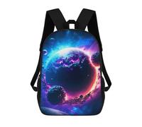 sinyumoney Space Planet Galaxy Kids School Backpack School Bag 3D Printed School Bag for Boys Elementary And Middle School Students 17inch