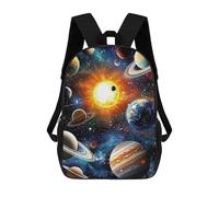sinyumoney Space Planets Wallpaper Backpack School Water Resistant Travel Backpack Computer Bag - Perfect for Travel, Work And Daily Use 17inch