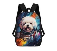 sinyumoney Space Pooch Adventure -10 School Bag 3D Printed 17inch Backpacks Fashion Kids School Backpack Rucksacks for Boys Elementary And Middle School Students