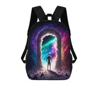 sinyumoney Space Portal Backpack 3D Printed Children's School Backpack for Kids High Capacity Travel Rucksacks Book Bags Kids School Bag Back Pack 17inch