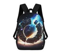sinyumoney Space Portal Quantum Kids Backpack Fashion Fun Backpack Book Bag for Boys And Teenager 3D Printed School Bags for Boys 17inch