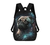sinyumoney Space Pug Cosmic Companion Backpack School Bag Computer Rucksack for School/Work/Travel for Camping Outdoor Adventures And Daily Travel 17inch