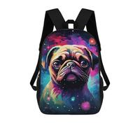sinyumoney Space Pug Cosmic Cute -1 Rucksack Water Resistant Travel Backpack Computer Bag for Campus Outdoor Travel Sports 17inch