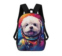 sinyumoney Space Pup Adventure -1 School Backpack Lightweight Schoolbag Dayback Bookbag College for Camping Outdoor Adventures And Daily Travel 17inch