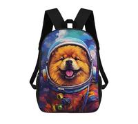 sinyumoney Space Pup Adventure -10 Rucksack Water Resistant Travel Backpack Computer Bag for Teenage Girls Boys Women Men 17inch
