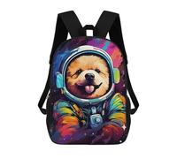 sinyumoney Space Pup Adventure -12 Backpack School Bag Rucksack Casual Daypacks School Work Travel Bag for Teenage Girls Boys Women Men 17inch