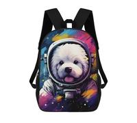 sinyumoney Space Pup Adventure -26 Backpack School Bag High Secondary School Bags Casual Backpack - Perfect for Travel, Work And Daily Use 17inch