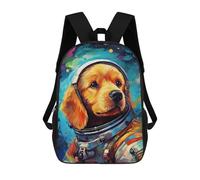 sinyumoney Space Pup Adventure -34 Backpack School Lightweight Airport College Students Back Pack for Girl, Teen Girls 17inch