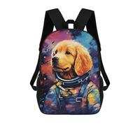 sinyumoney Space Pup Adventure -37 School Backpack Fashion Stationery Backpack Waterproof Casual Daypacks for Camping Outdoor Adventures And Daily Travel 17inch
