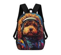sinyumoney Space Pup Adventure -62 Backpack School Bag Water Resistant School Bag Business Backpack for Boys/Girls/Teenagers 17inch